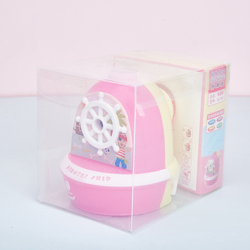 Gezhihappy 7961 Barco Pirata sacapuntas mini sacapuntas Caribe Sacapuntas con brújula