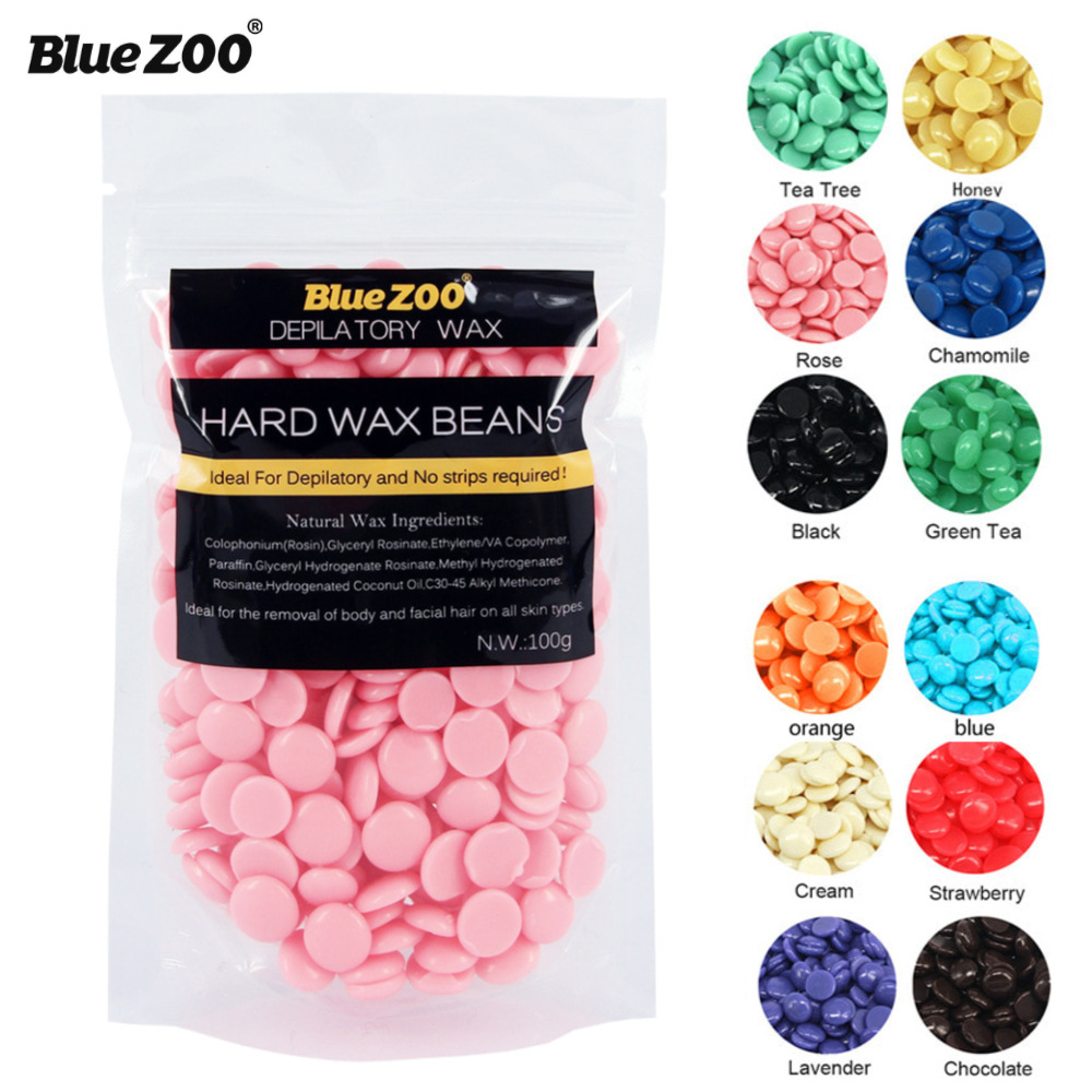 Blue ZOO HARD WAX BEANS Paper-free Hair...