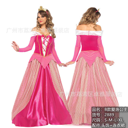 New Halloween Fairy Tale Sleeping Beauty Princess Aurora Dress Costume Costume Outfit