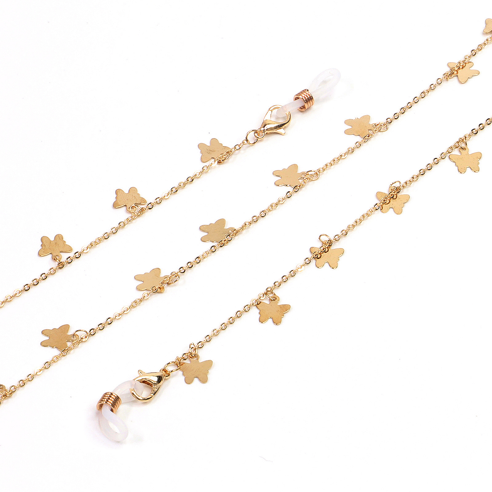 Hot Fashion Butterfly Glass Chain Simple Gold Copper Wholesale Nihaojewerly display picture 2