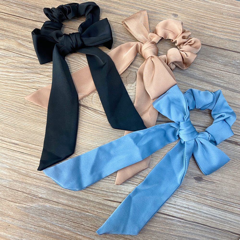 Bow Knot Long Ribbon Hair Scrunchies display picture 8