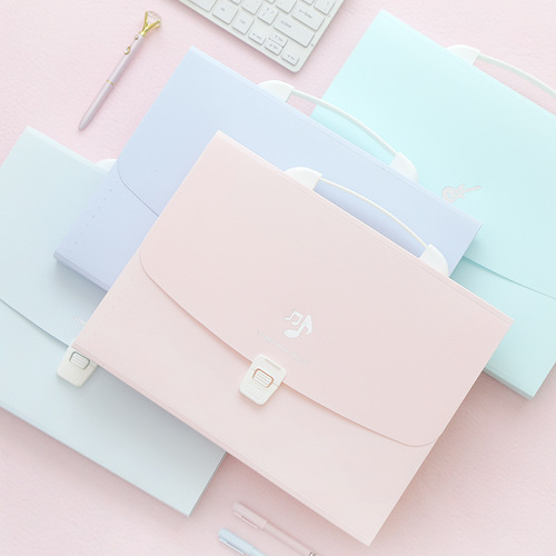 Simple PP13 portable accordion bag multi-layer document bag A4 folder student handbag storage document bag