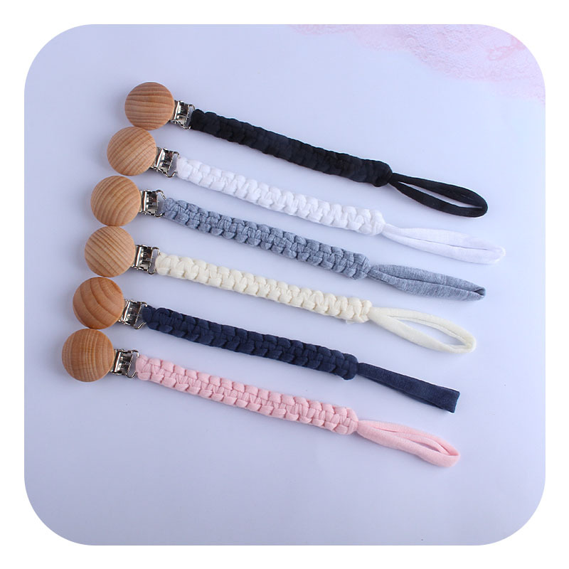 Suministros para bebés popular Haya pezón clip DIY bebé creativo hecho a mano tejido pezón cuerda anti-caída de la cadena