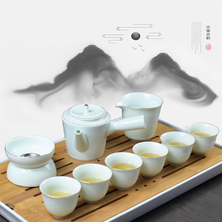 陶瓷办公茶壶茶杯礼盒银行保险商务礼品定制批发创意功夫茶具套装|ms