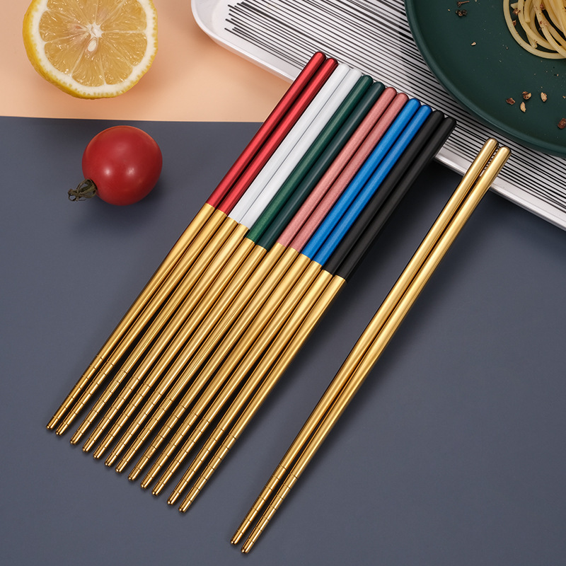 304 stainless steel chopsticks creative non-slip anti-scalding household children's public chopsticks Korean alloy anti-mildew chopsticks wholesale 304 stainless steel chopsticks creative non-slip anti-scalding household children's public chopsticks Korean alloy anti-mildew chopsticks wholesale