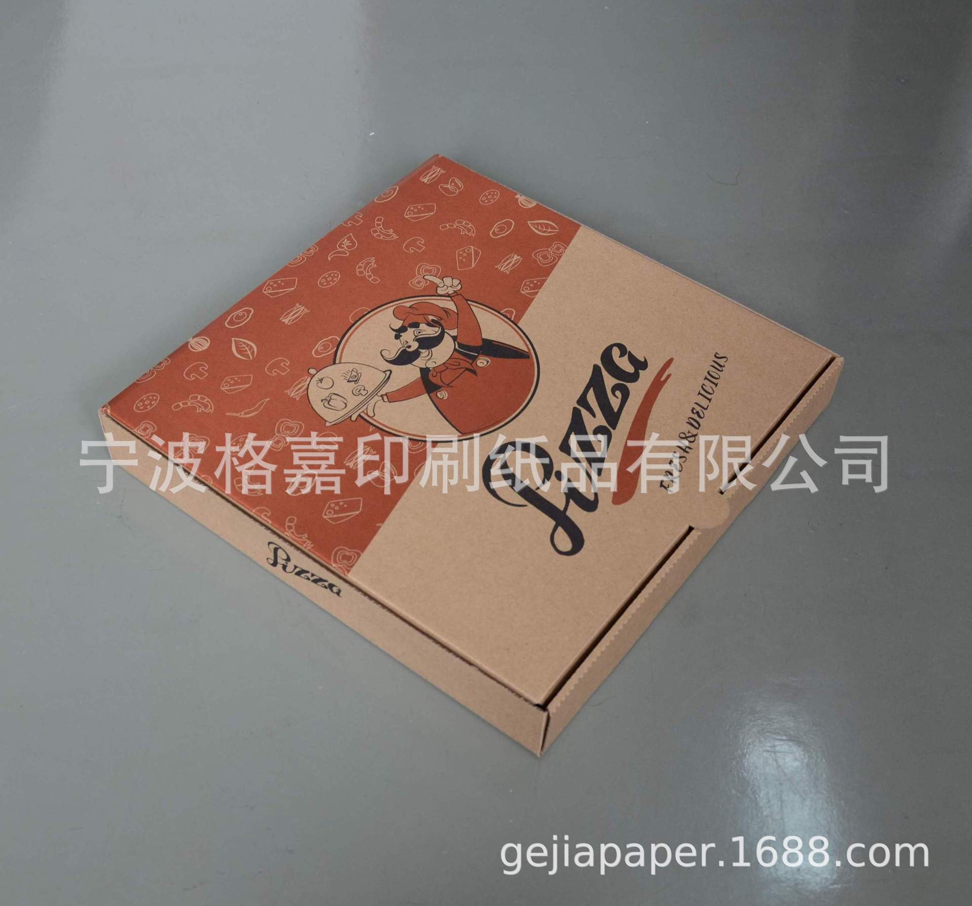 厂家现货批发定制披萨盒披萨打包盒6寸/8寸/9寸/10寸/12寸pizza盒