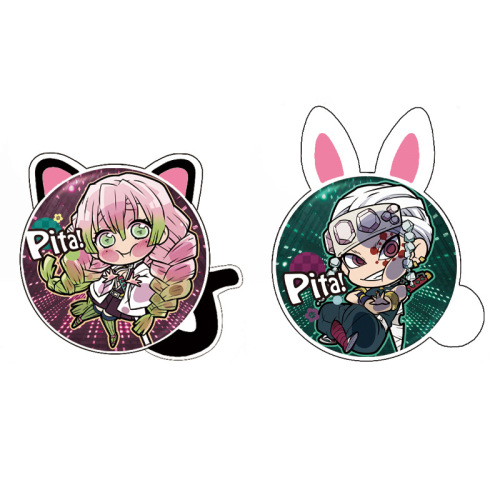 Mangyun Earphones Case with Cute Rabbit and Personality Cat Badge Dustproof Display Cover Anime Merchandise