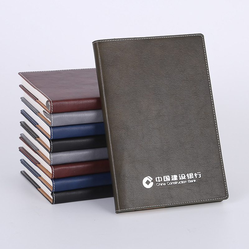 定制A5仿牛皮变色PU笔记本商务平装记事本办公日记本套本定制LOGO|ru