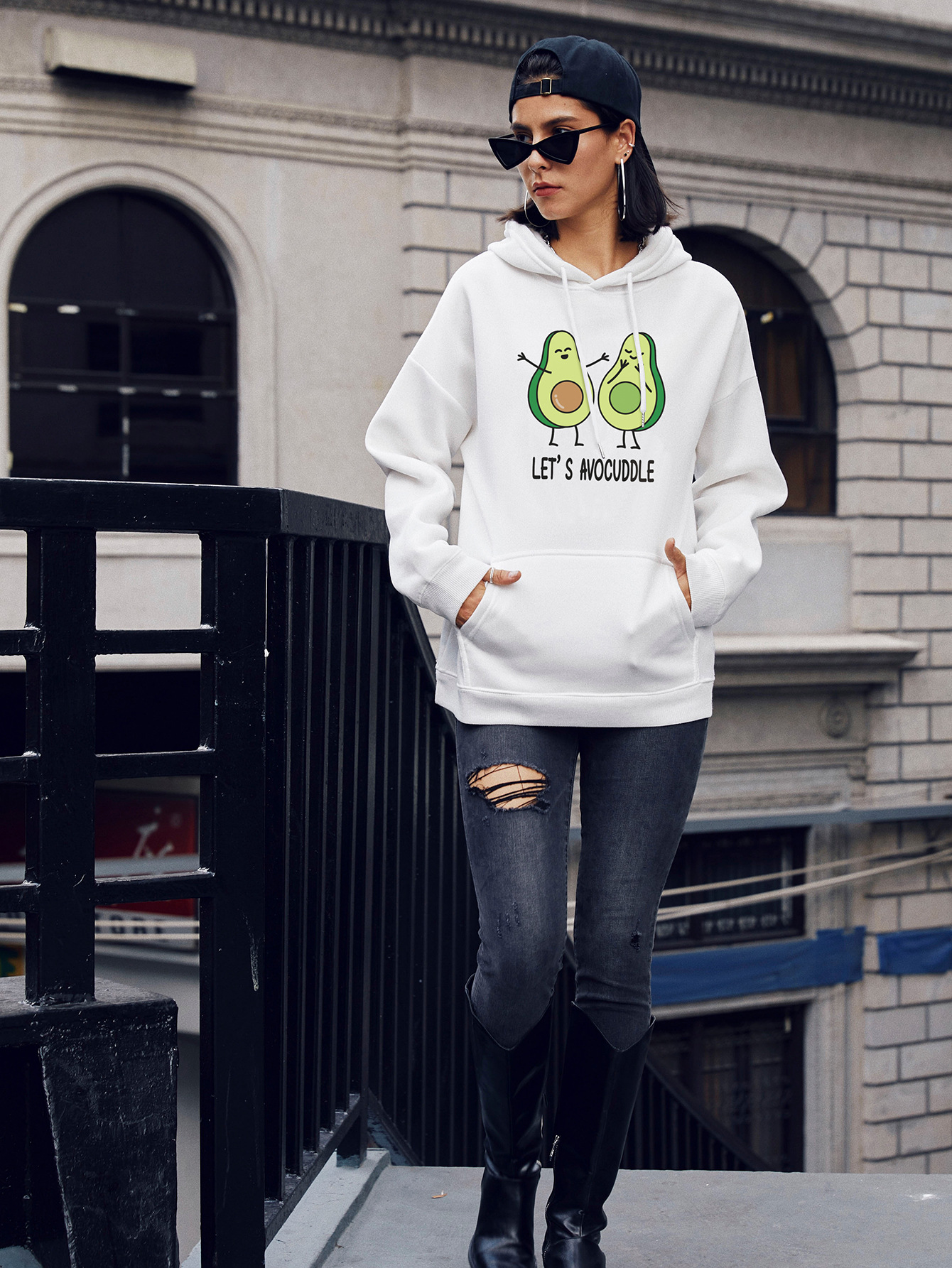 Street Casual Hooded Sweater Sudaderas con capucha para mujer NSSN1755