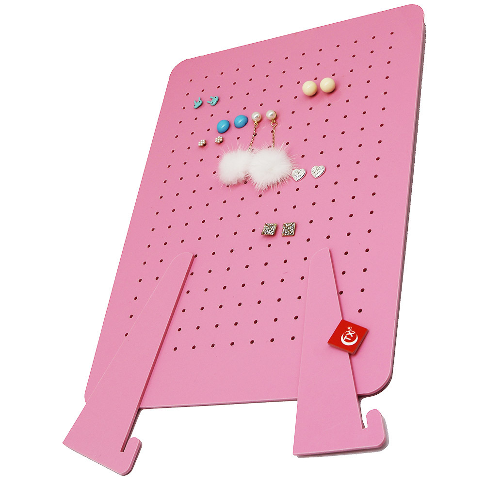 L型耳钉项链展示架 立式耳钉耳环项链展示板234孔L型耳钉架展示板