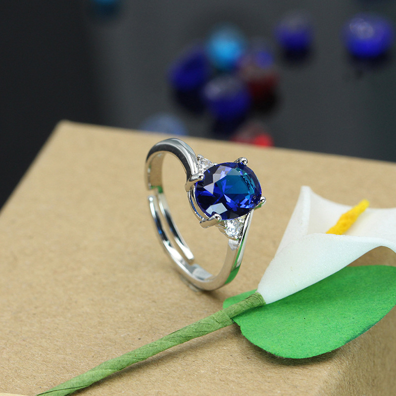 Fashion Geometric Copper Plating Artificial Crystal Open Ring