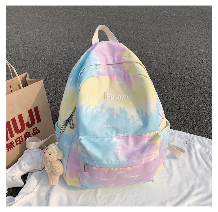 Schoolbag New Korean Fashion Gradient Color Tie-dye Girl Student Schoolbag Backpack Wholesale Nihaojewelry display picture 56