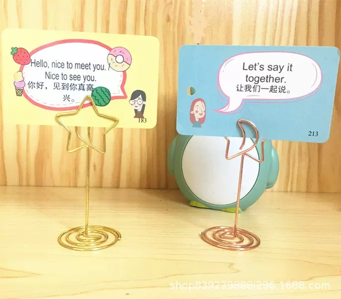 创意造型金属便签夹 五角星 书本 蝴蝶结名片夹 桌面留言夹
