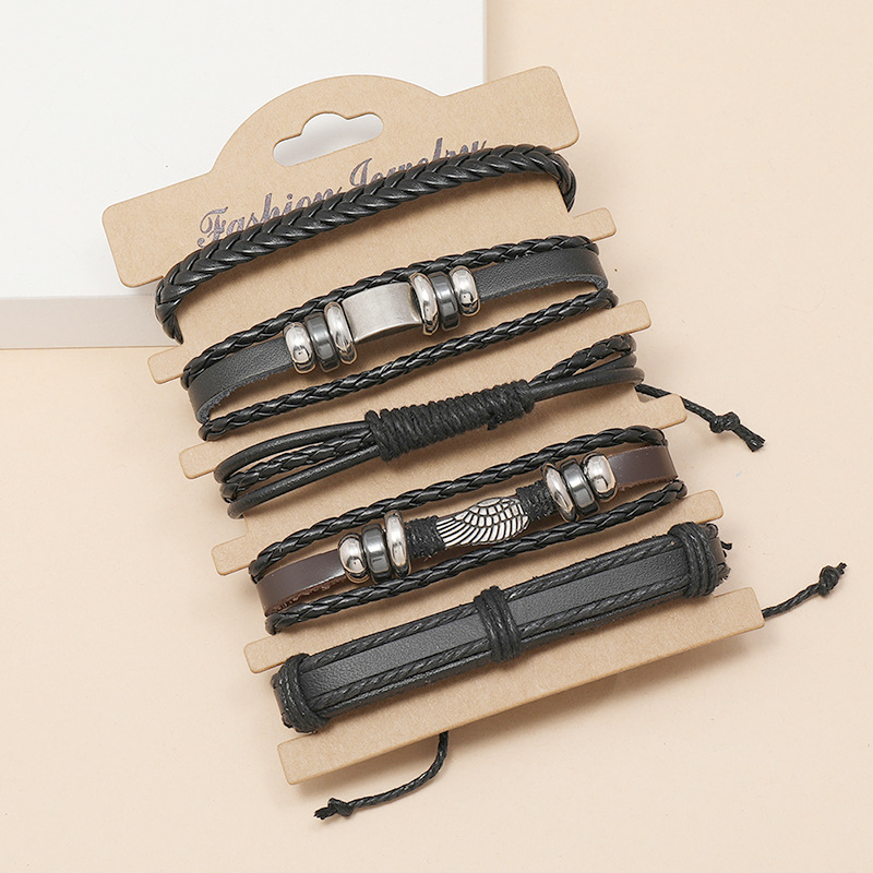 new  hand-woven cowhide bracelet