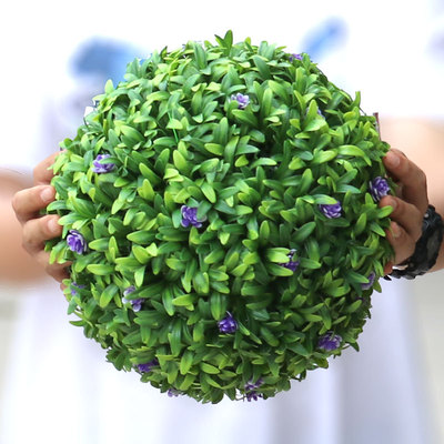 仿真草球商店酒店超市吊顶屋顶布景装饰绿植球仿真绿植挂饰球