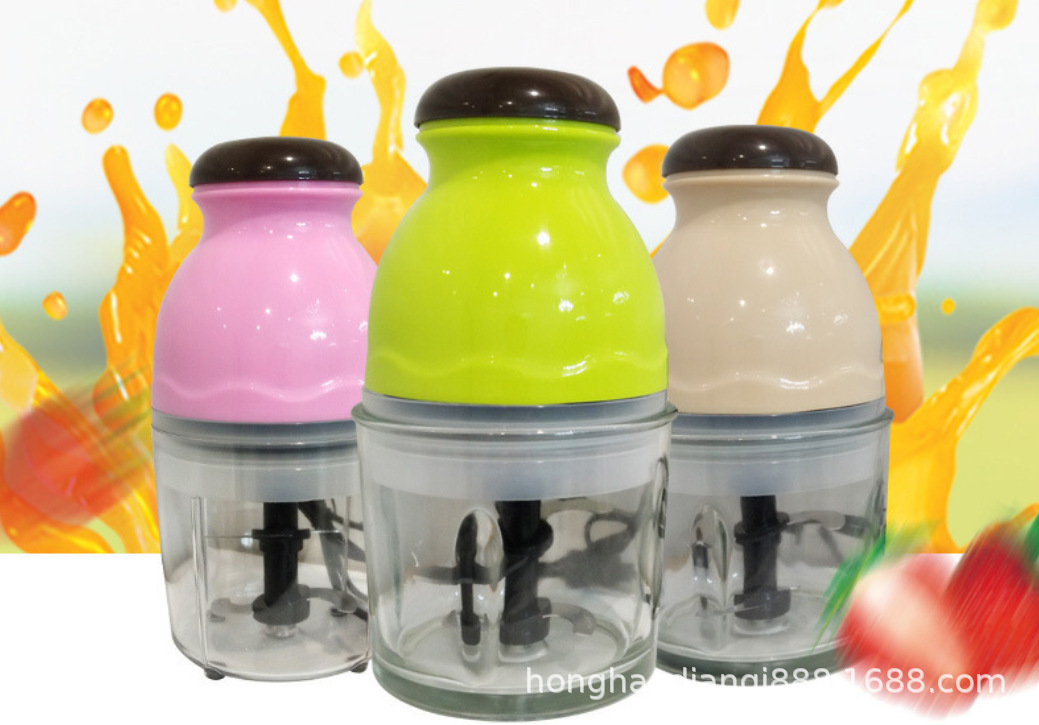 跨境220V欧规电动绞肉机 绞馅切菜机 家用婴儿打泥搅拌料理辅食机