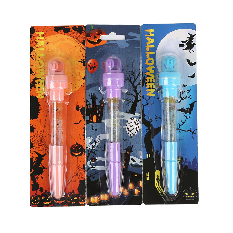 Pluma de gel multifuncional sello de los niños de Halloween Bolígrafo luminoso de Halloween