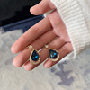 Elegant blue crystal, fashionable universal earrings, 2020 years, internet celebrity