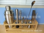 调酒器套装12件套 多功能金属酒具组合 不锈钢鸡尾酒调酒酒吧工具