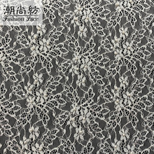 服装DIY配饰无弹力股线细密花布料 珠片后加工锦棉蕾丝面料