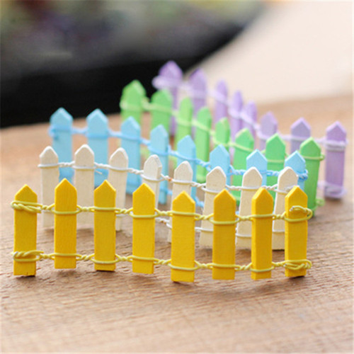 Micro landscape simulation small fence bendable fence ecological bottle DIY assembly small ornaments wood products monochrome