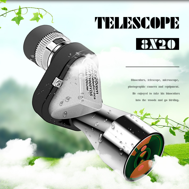 supply brand new aluminium alloy 8X20 Corner Night vision Pocket telescope Monocular telescope wholesale