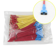 6.3mm terminal red and yellow car pure copper speaker modification connecting wire car plug connector