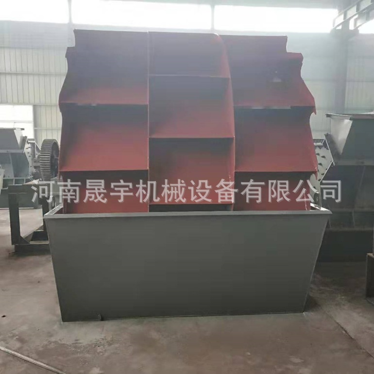 供应小型洗砂机 单排轮斗脱泥洗石设备正规商家 双螺旋水力洗沙机