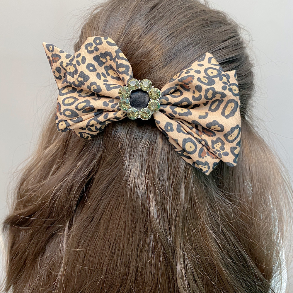 New Leopard Print Multilayer Bow Hairpin display picture 12