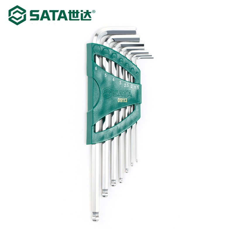 09113加长球头内六角扳手组套,7件/09113/世达