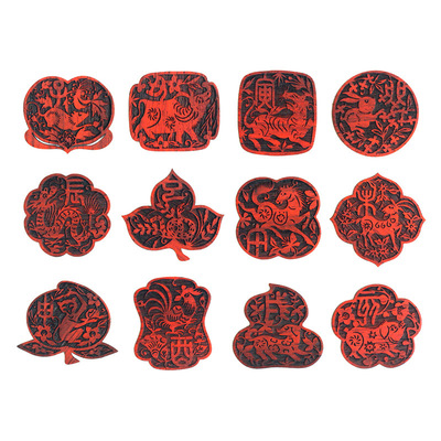 冰箱贴定制木质文创磁性定做创意梅兰竹菊景区旅游纪念品地推礼品