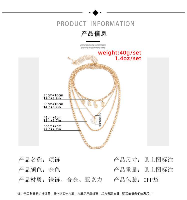 Exaggerated Multi-layer Cross Chain Necklace display picture 1