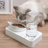 Pet bowl feed drinking water without wet mouth automatically continuous water cat bowl tilted neck cat bowl dog bowl pet supplies