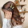 Sophisticated hairpins, retro green hair accessory, hairgrip, brand bangs from pearl, internet celebrity