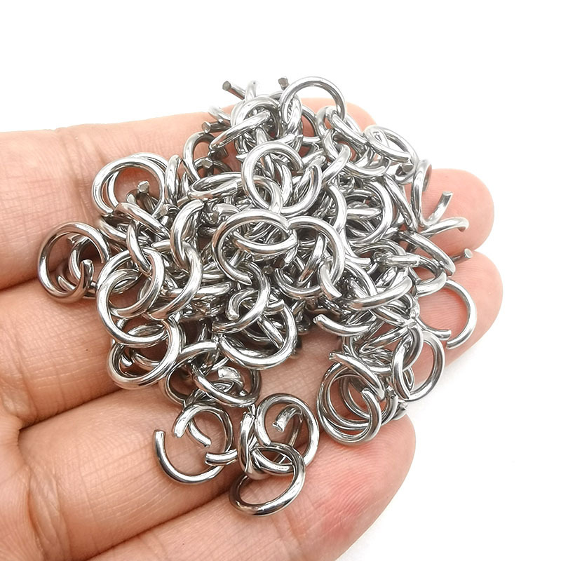 200 Pieces Per Pack 0.5*2.5 0.5 * 3mm 0.6 * 3mm Stainless Steel Round Polished Broken Ring display picture 2