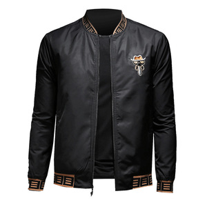 【两面穿】2020秋冬新品 潮男夹克刺绣外套 欧洲站男士男装