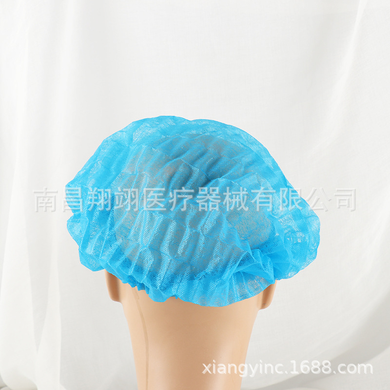 一次性帽子医用帽无菌帽头套条形帽无纺布帽子用蓝色无菌可定制-阿里巴巴
