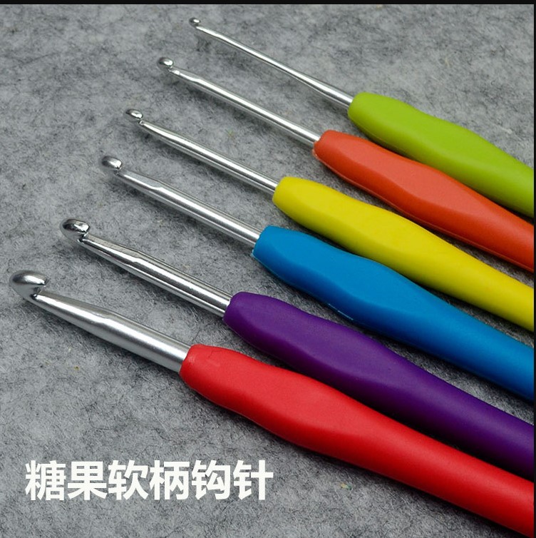 软柄钩针糖果钩针一套的价格全套钩针毛线