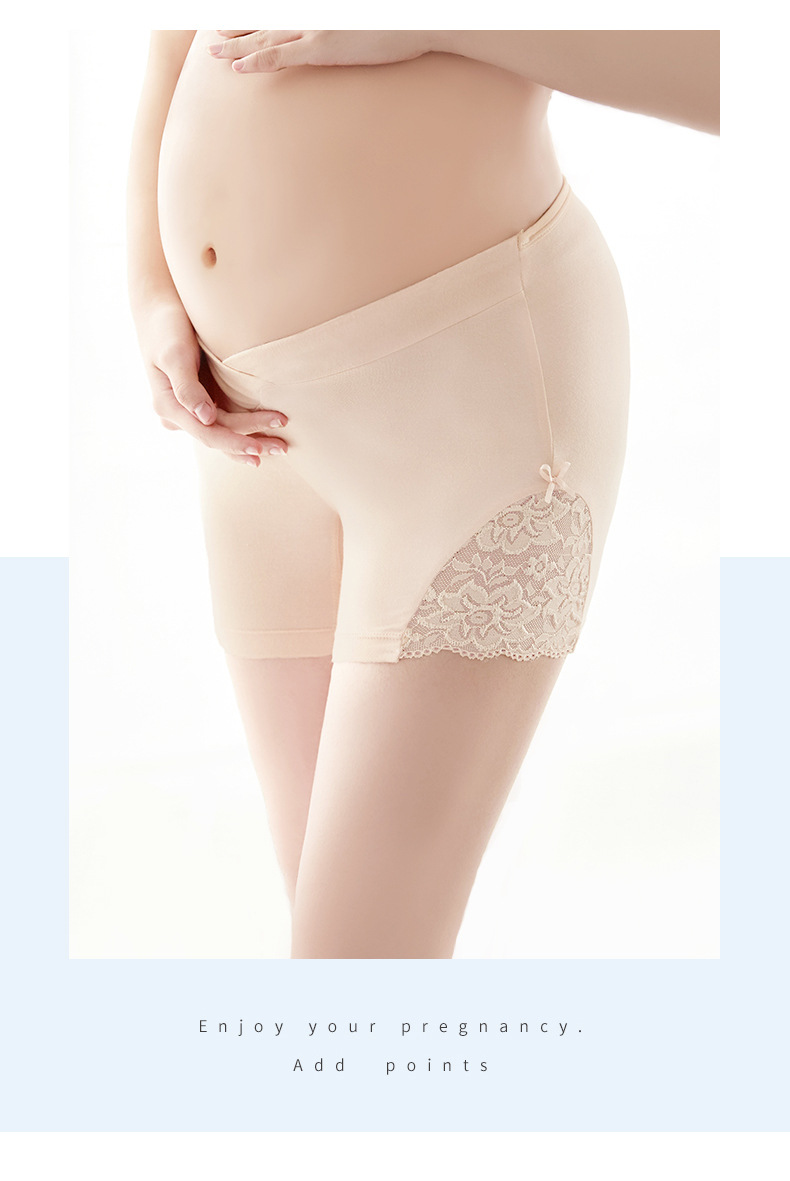 Maternity lace decor short leggings NSXY47372