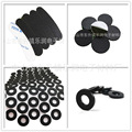 黑色网格防滑橡胶脚垫 家具电器自粘防滑橡胶垫片 厂家定制