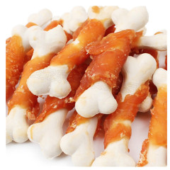 Love Pet Le Source Manufacturer Wholesale Pet Snacks Calcium Bone Wrapped Chicken Dog Snacks Biscuits Wrapped Meat