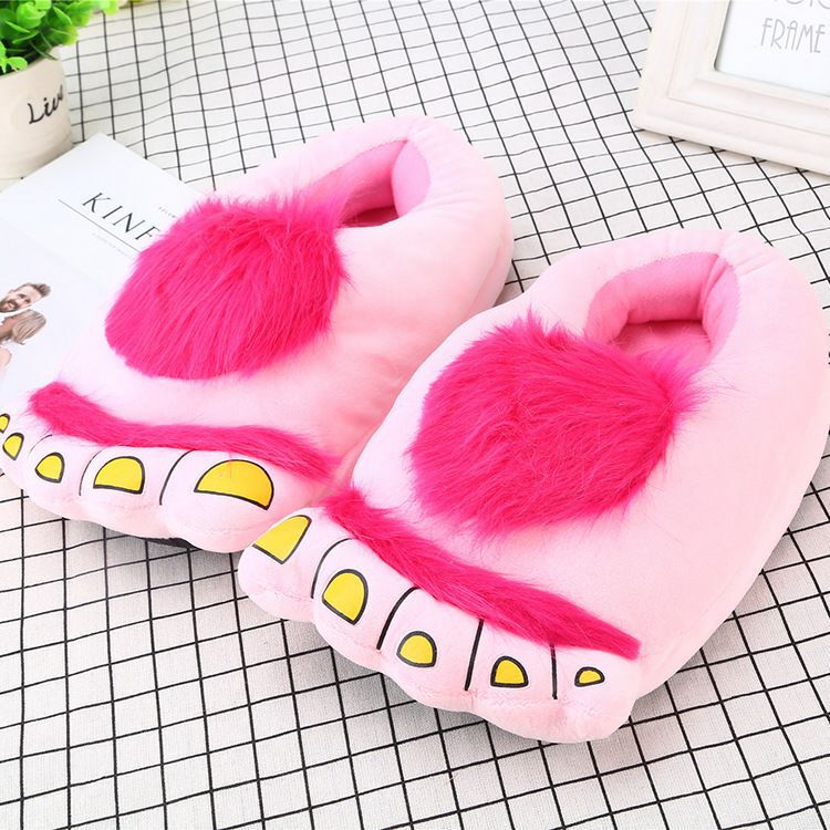 Creative Cartoon Monster Hobbit Home Crystal Super Fabric Adult Cotton Slippers Wholesale Factory Outlet