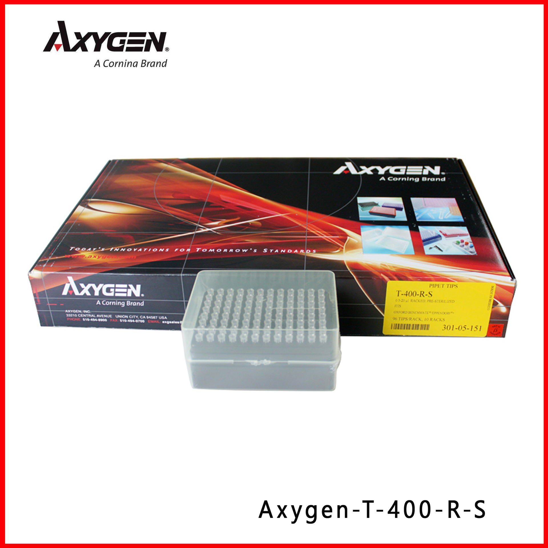 爱思进AxygenT-400-R-S 10ul盒装长吸头96支/盒10盒/大盒5大盒/箱