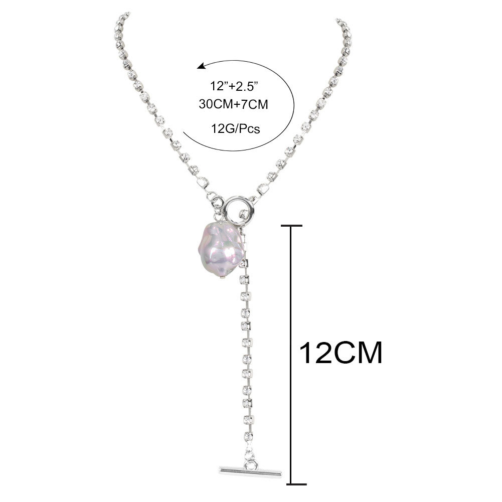 Fashion Claw Chain Special-shaped Pearl Pendant Necklace display picture 1