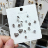 Accessory, silver needle, fashionable earrings, universal set, suitable for import, silver 925 sample