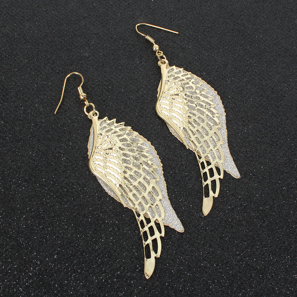 Fashion Jewelry Alloy Fan-shaped Frosted Simple Earrings Wholesale Nihaojewely display picture 4