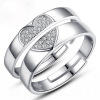 Accessory, zirconium for beloved, fashionable wedding ring, European style, Korean style