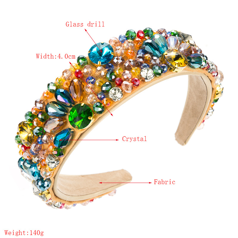 New  Luxury Crystal Gemstone Handmade Headband display picture 1