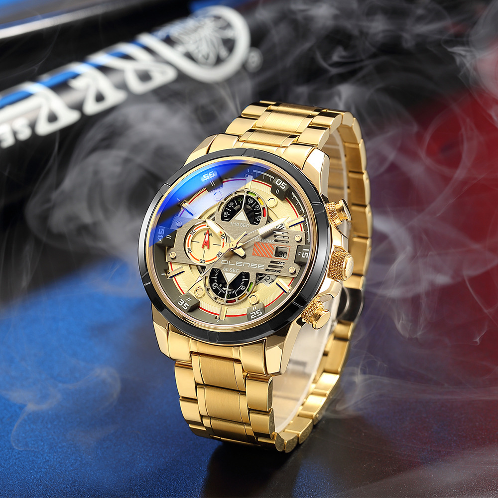 2023 Explosive Men's Sports Watch New Watch Blu Multifunctional Fashion Waterproof Watch Stainless Steel