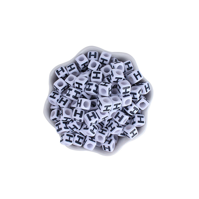 7mm plástico 26 inglés letras DIY creativo bebé nombre personalizado chupete cadena pulsera Accesorios